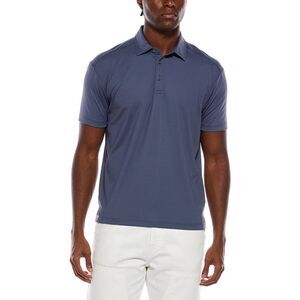 Vintage 1946 Mens  Jacquard Lurex Polo Shirt, Blue